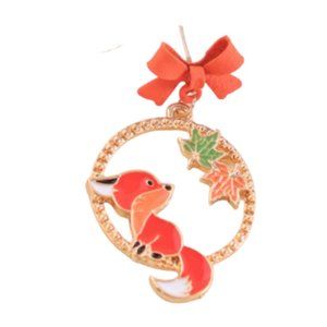 Pipi Tree Autumn Fox Earrings NWOT